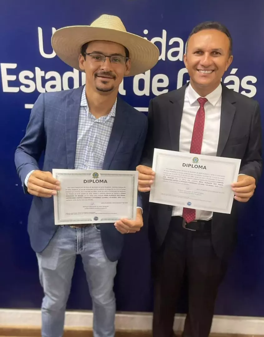 Eudes Araújo e Fiote de Novo Planalto, foram diplomados para o segundo mandato